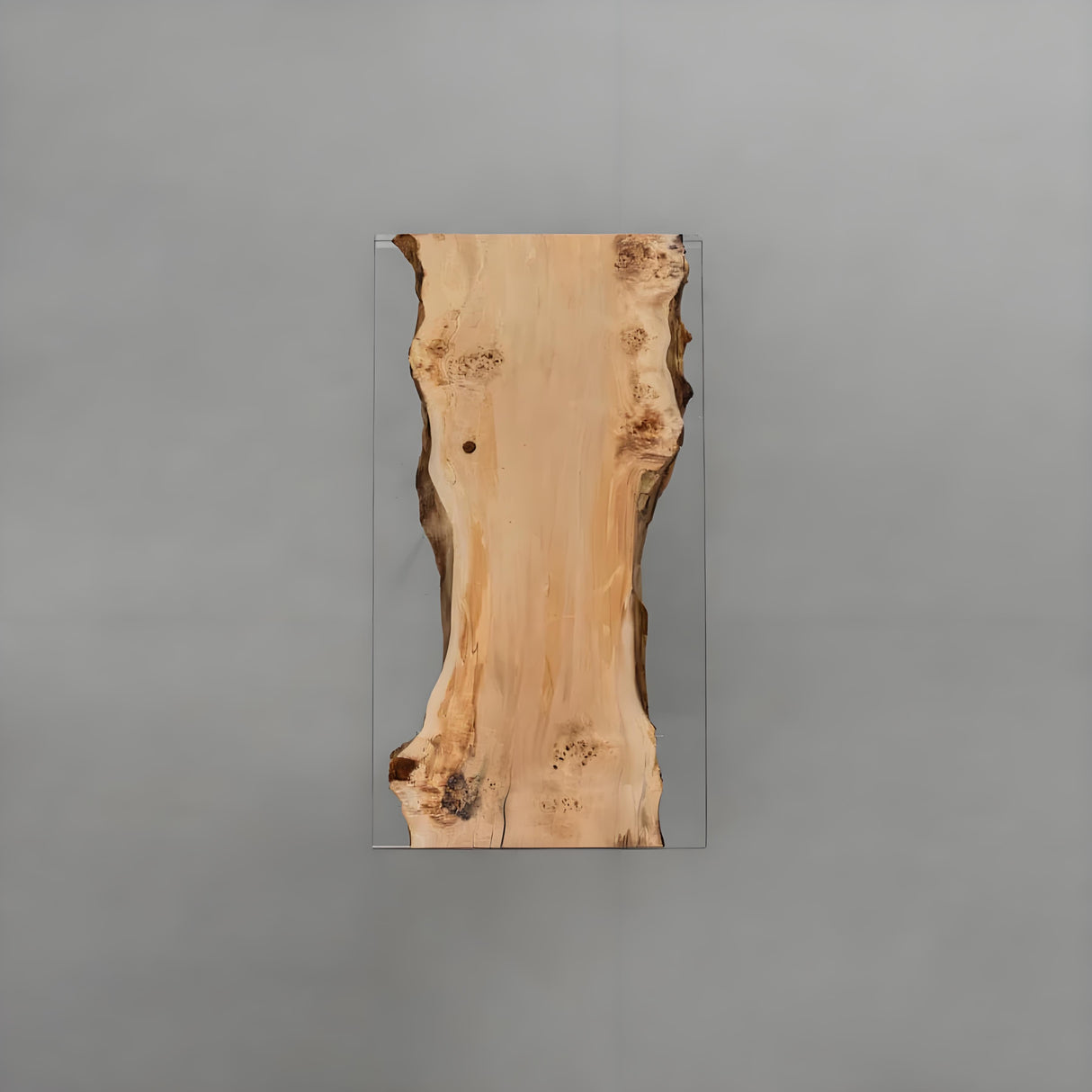 Elite Clear Epoxy Resin Poplar Wood Straight Edge Table 59.06"L x 31.50"W, EIT-07