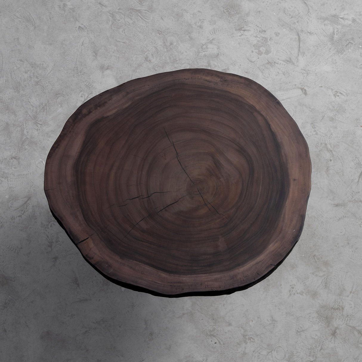 Elite Rustic Black Walnut Round Coffee Table with Live Edge EWT-32