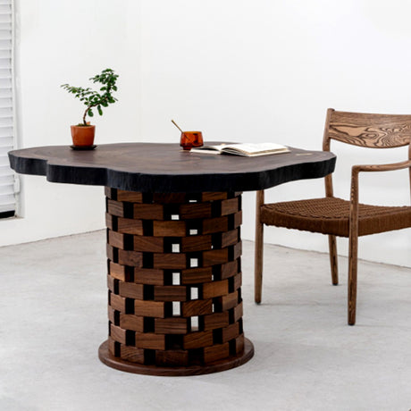 Elite Custom Live Edge Black Walnut Coffee Table with Epoxy Fills EWT-34