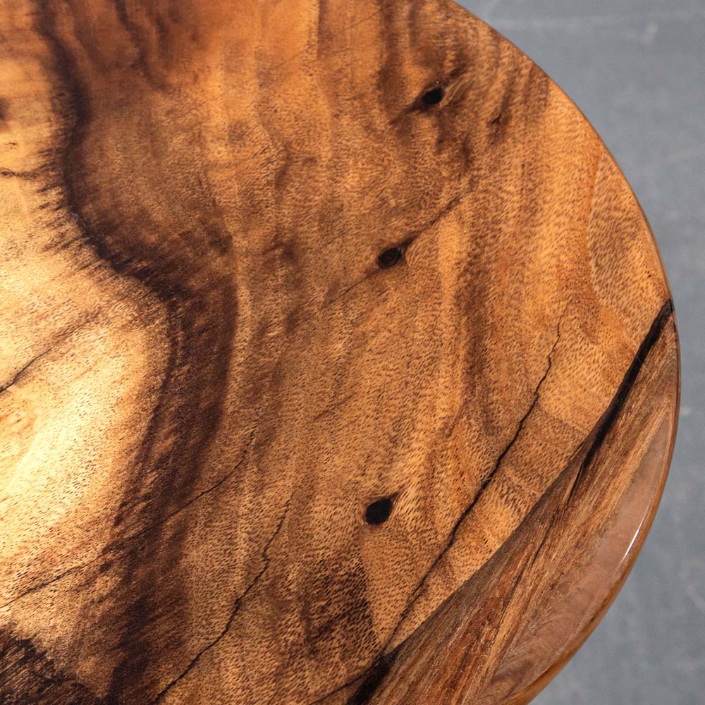 Elite Large Walnut Wood with Transparent Epoxy Resin Round Table ECT-171