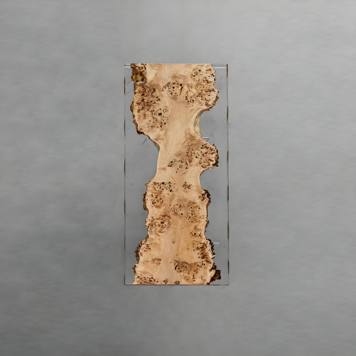 Elite Live - Edge Poplar Wood Dining Table with Clear Epoxy 67.41"Lx 32.20"W, EIT-15