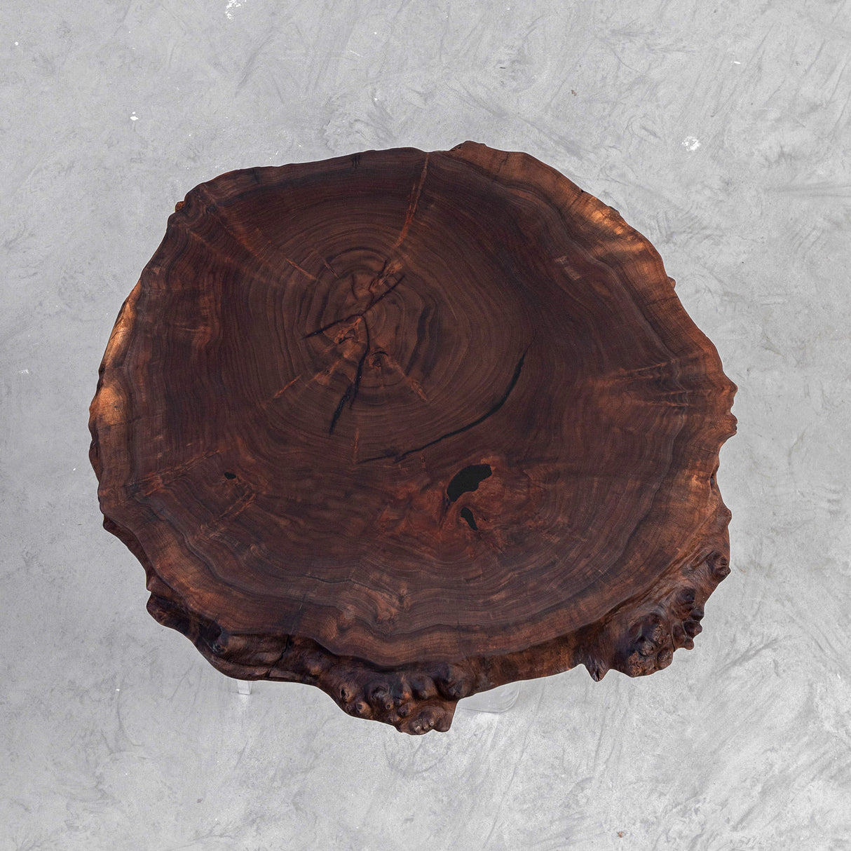 Elite Custom Live Edge Black Walnut Coffee Table with Epoxy Fills EWT-30