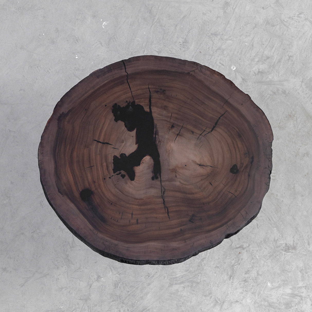 Elite Custom Live Edge Black Walnut Coffee Table with Epoxy Fills EWT-01