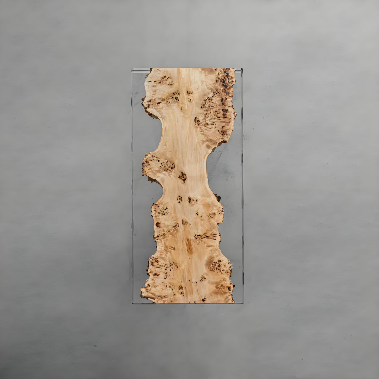 Elite Live - Edge Poplar Wood Dining Table with Clear Epoxy 67.41"Lx 32.20"W, EIT-15