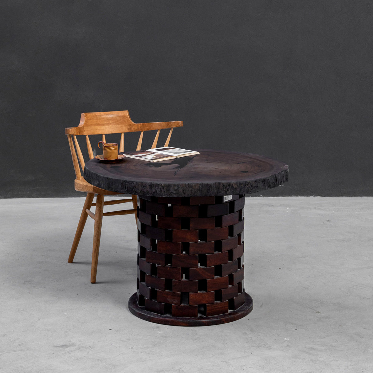 Elite Custom Live Edge Black Walnut Coffee Table with Epoxy Fills EWT-01