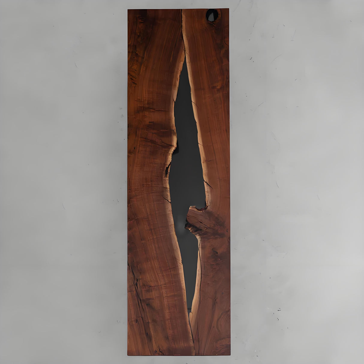 Elite Black Walnut Wood Transparent Black Epoxy Resin Table 31.88"Wx107.48"L, EIT-26