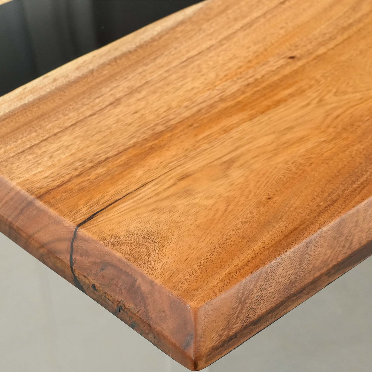 Elite Bevel - Edge Walnut Dining Table with Black Epoxy Inlay 59.84''L×35.83‘’W EIT-17