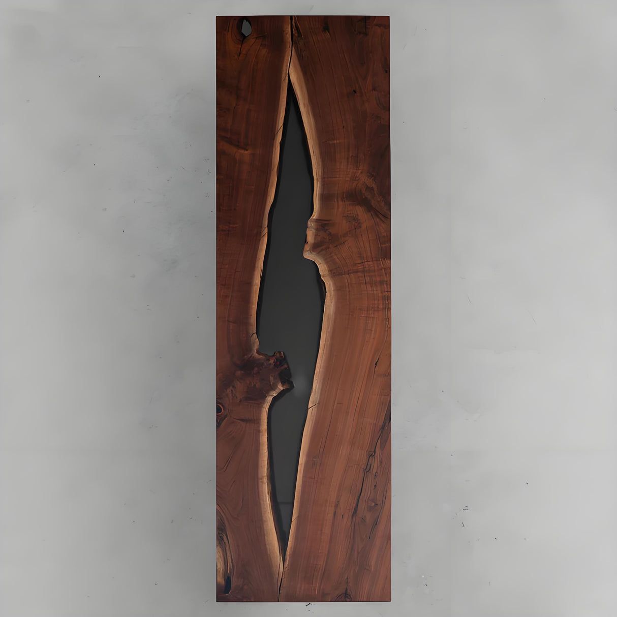 Elite Black Walnut Wood Transparent Black Epoxy Resin Table 31.88"Wx107.48"L, EIT-26