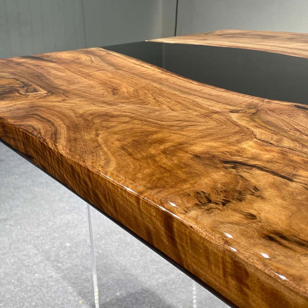 Elite Black Walnut & Black Resin Conference & Dining Table ECT-206