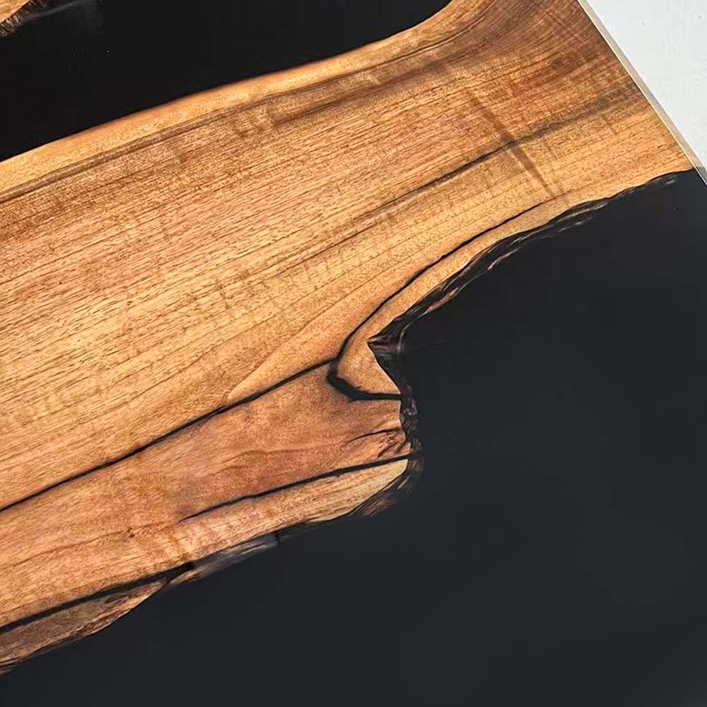 Elite Black Walnut & Black Resin Conference & Office & Dining Table ECT-204