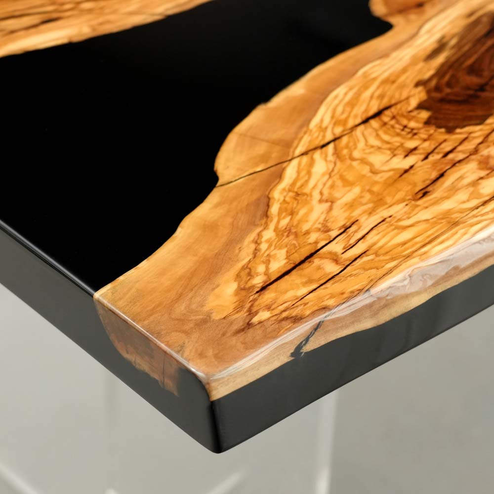 Elite Olive Wood & Black Resin Conference & Office & Dining Table ECT-203