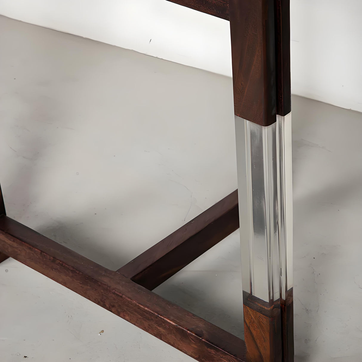 Wood and Acrylic T-Shaped Table Legs One-Pair ETL-26