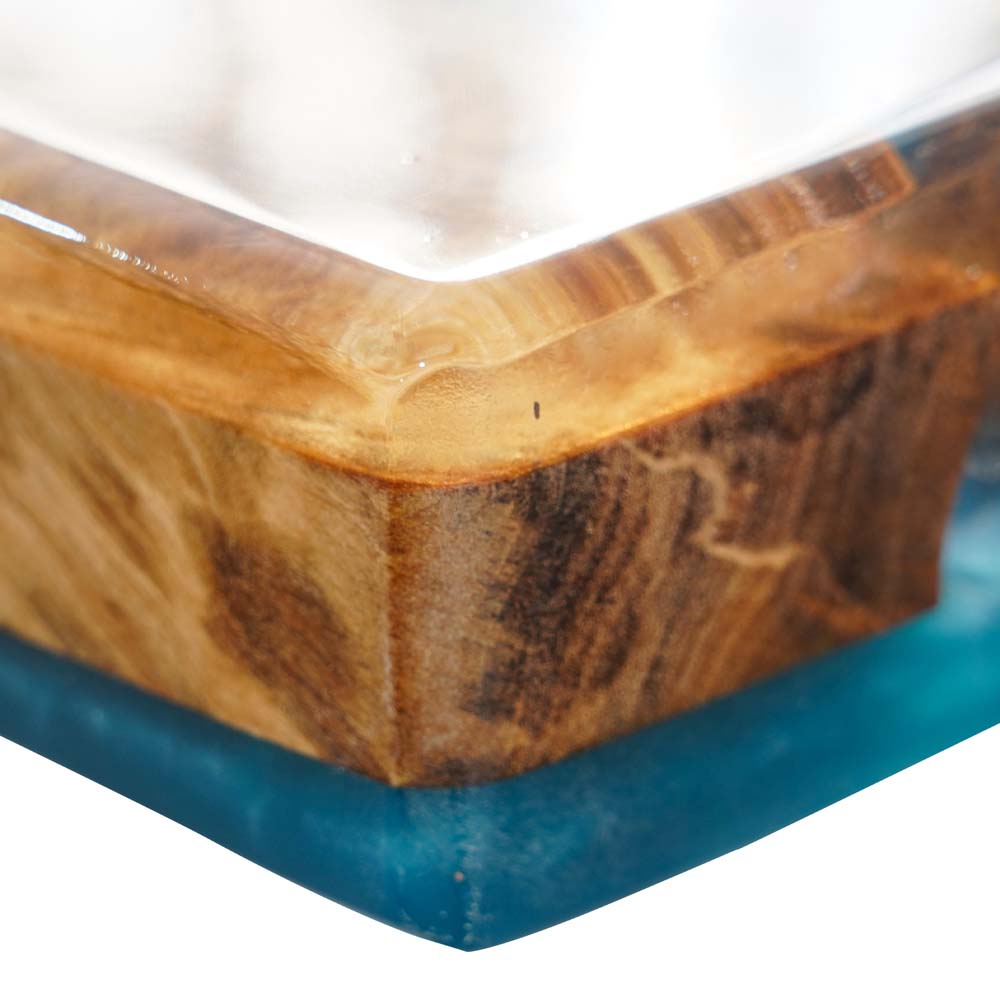 Elite Custom Premium Poplar Peacock Blue Epoxy Dining Table ECT-101