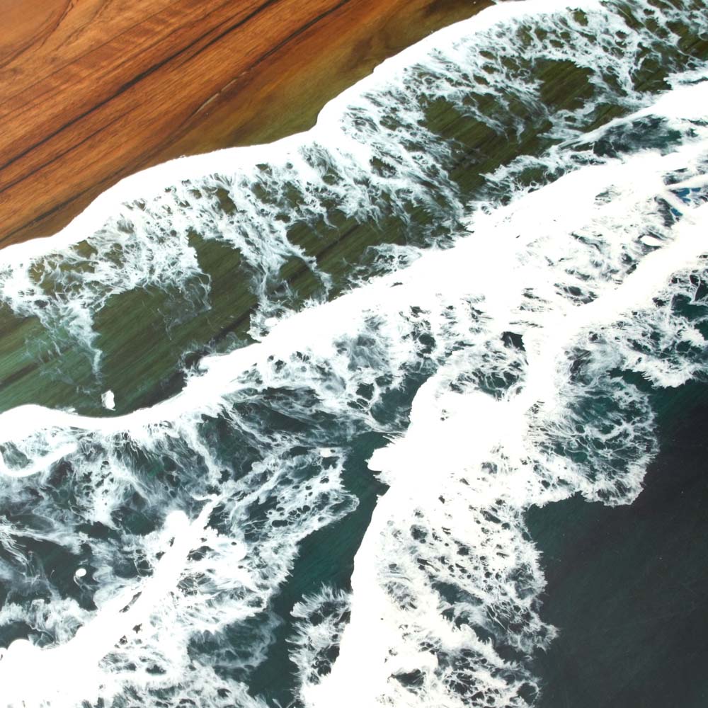 Elite Black Walnut with Tempestuous Seas Epoxy Resin Dining & Conference & Office Table ECT-102