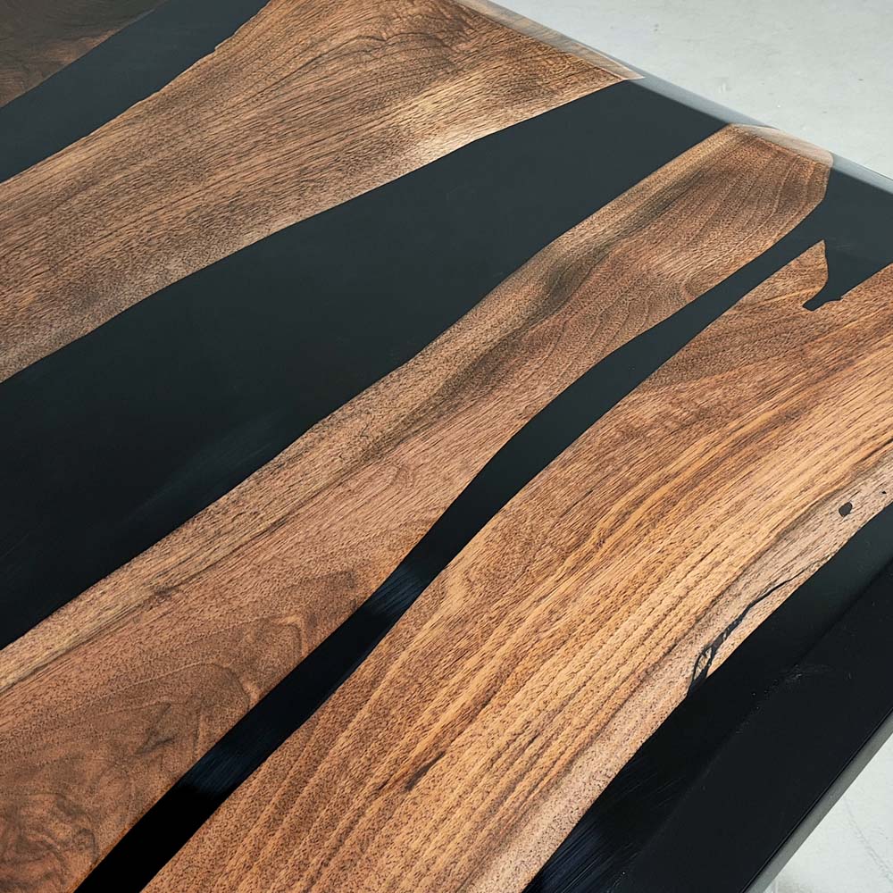 Elite Custom Black Walnut Resin Table for Dining & Office & Conference ECT-114