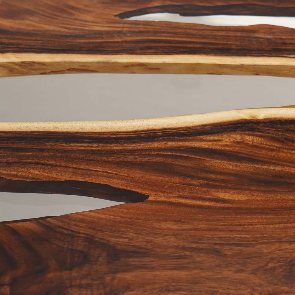 Elite Custom Walnut Wood Dining & Office & Conference Table with Transparent Resin ECT-115