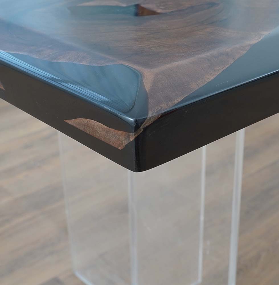 Elite Custom Black Walnut with Black Epoxy Resin River Dining & Conference Table ECT-55