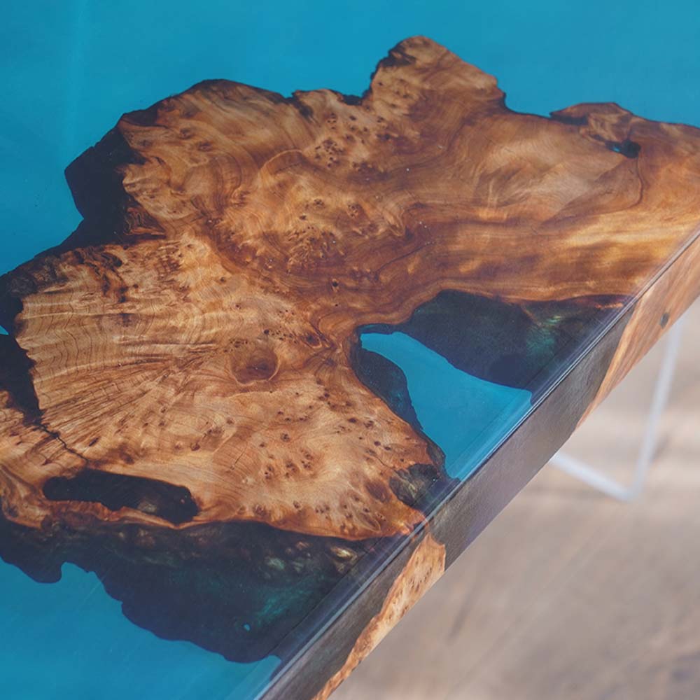 Elite Custom Cunninghamia Mississippi River Epoxy Resin Dining Table ECT-63