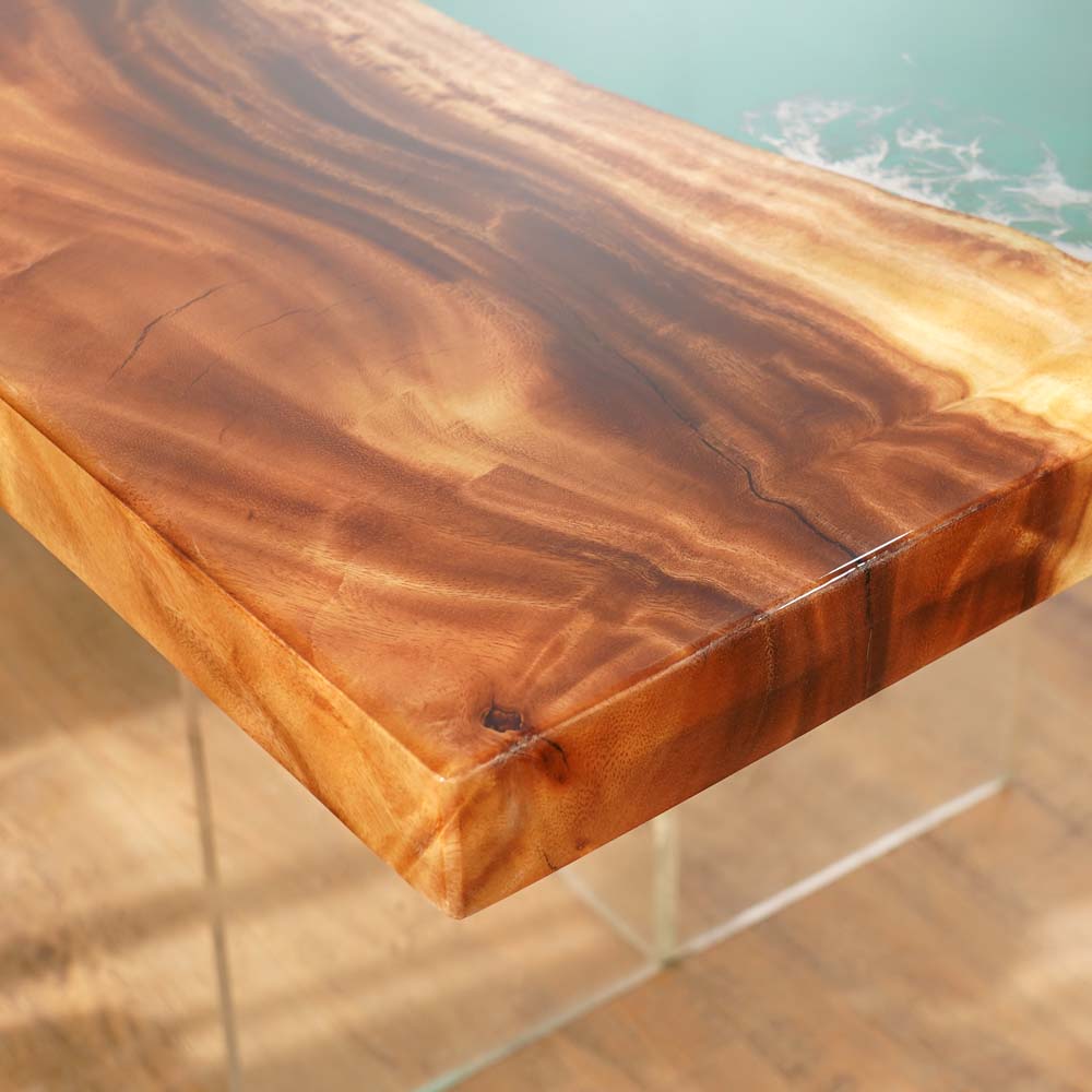 Elite Custom Weeki Wachee Kayak River Walnut Epoxy Resin Dining & Conference Table ECT-94