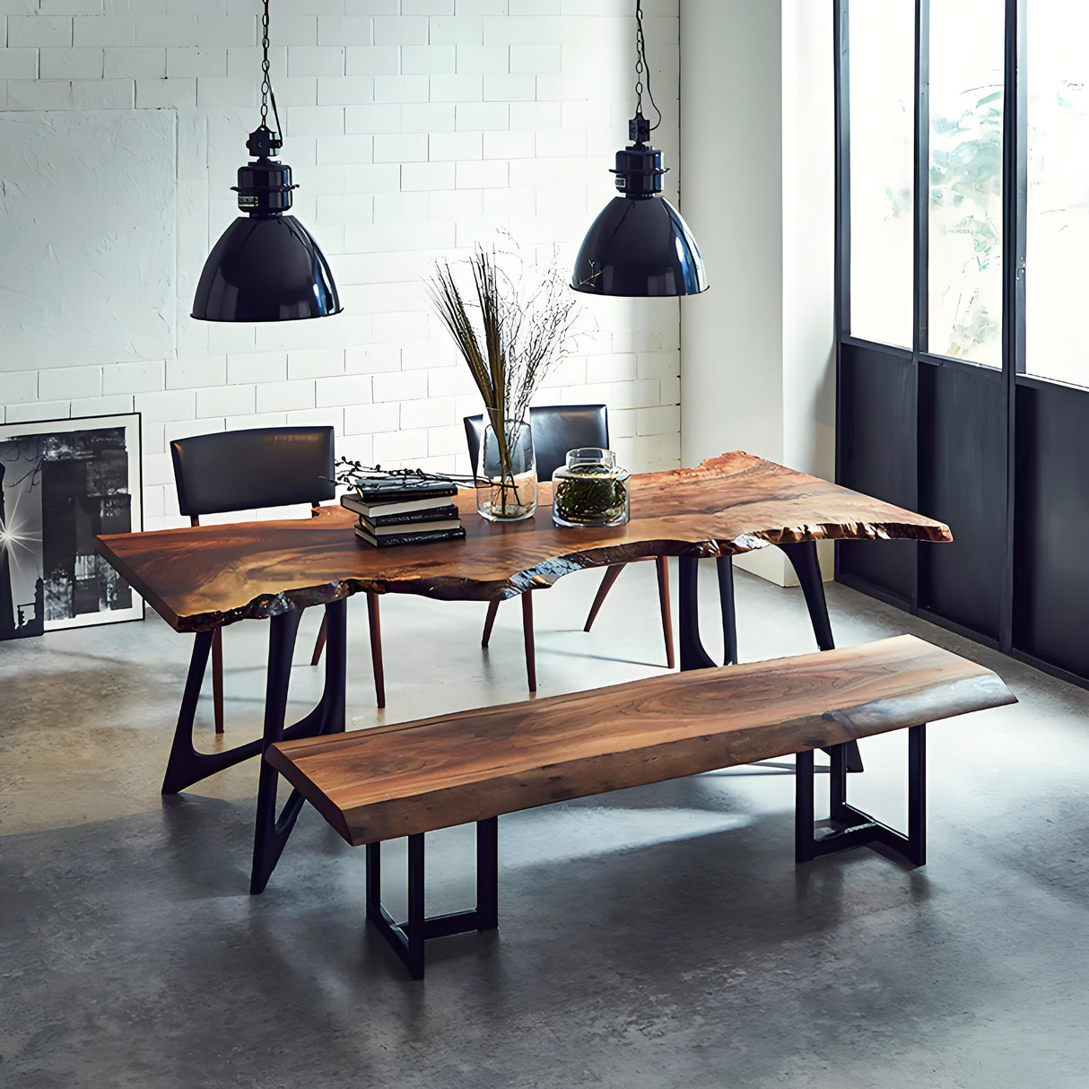 Black Wood Table Legs Butterfly One-pair ETL-17