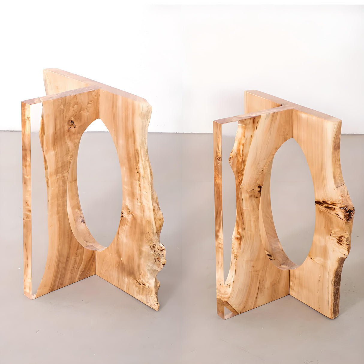 Wood Epoxy Coffee Table Legs/Table Base One-Pair ETL-25