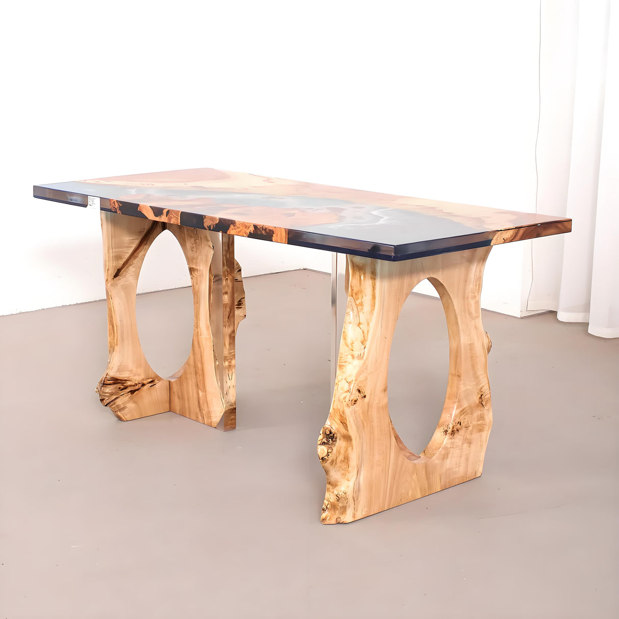 Wood Epoxy Coffee Table Legs/Table Base One-Pair ETL-25