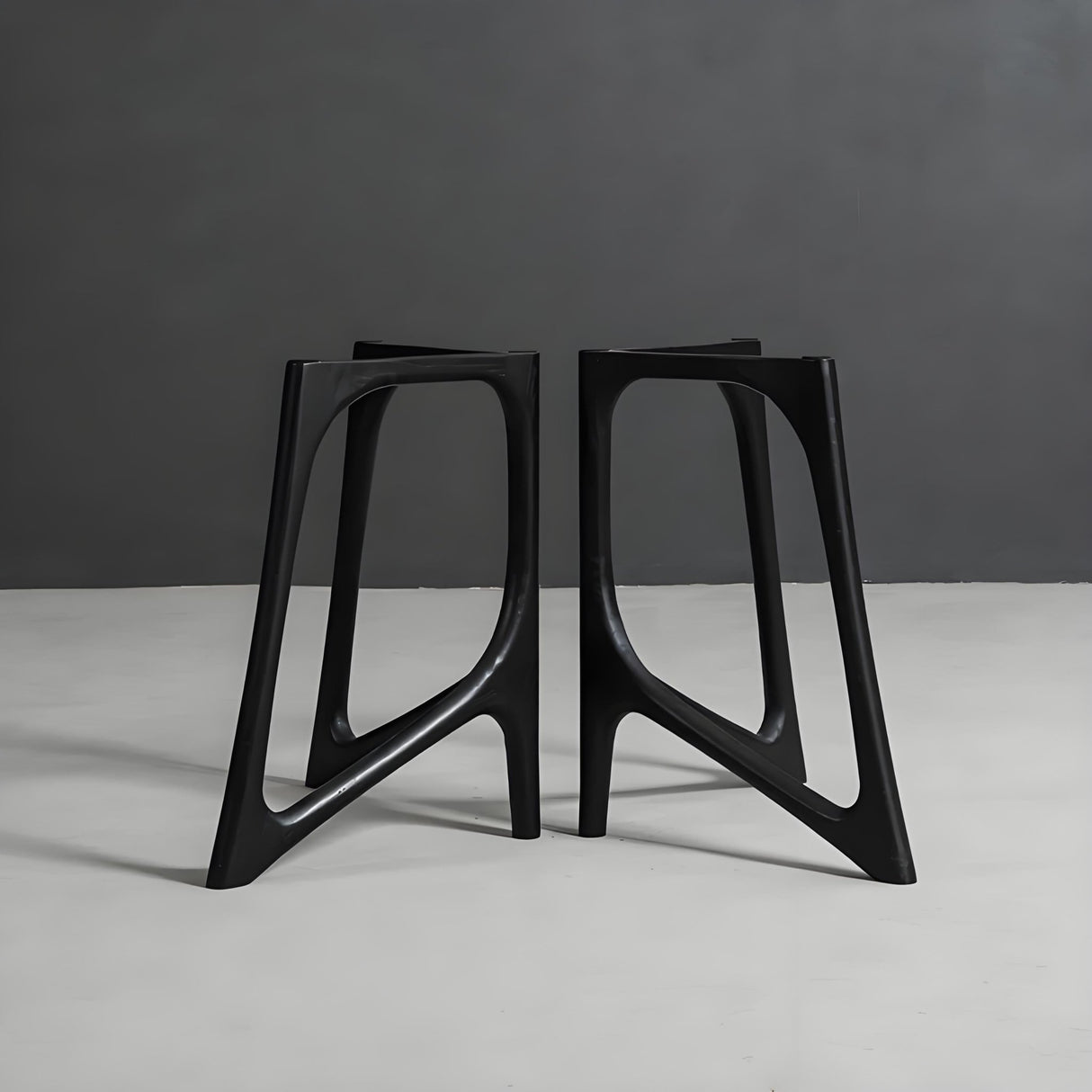 Black Wood Table Legs Butterfly One - pair ETL - 17 - Elitecustomtable