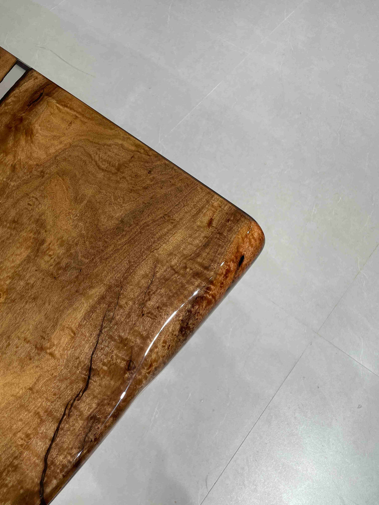 In-Stock Fir Wood Clear Epoxy Resin Dining Table 48" × 108"