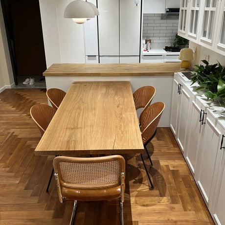 Custom Straight cut-edge Wood Countertop