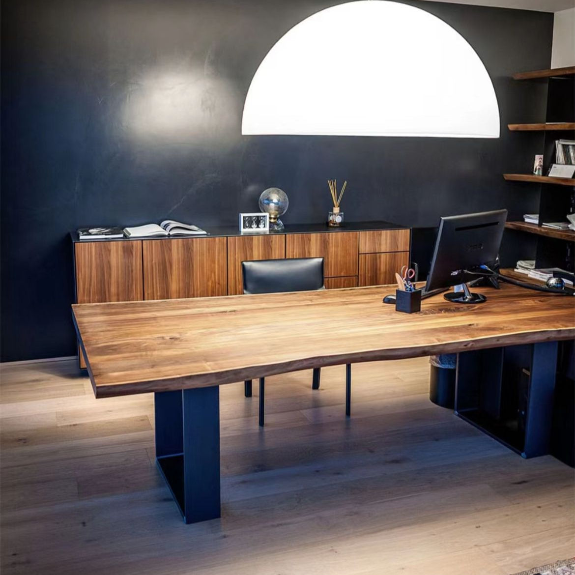 custom-wood-slab-office-table