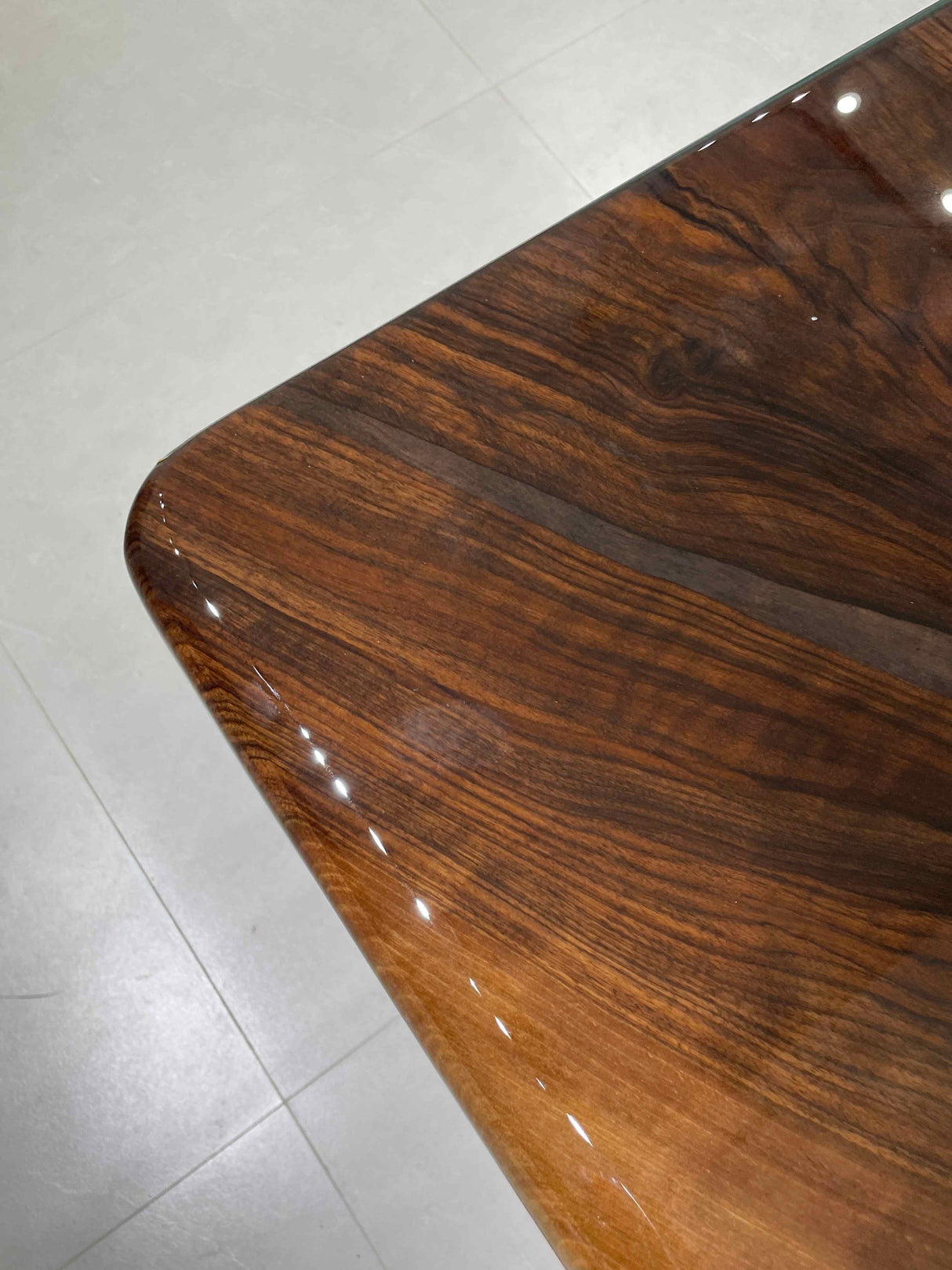 In-Stock Black Walnut Green Epoxy Resin Dining Table 48" × 96"