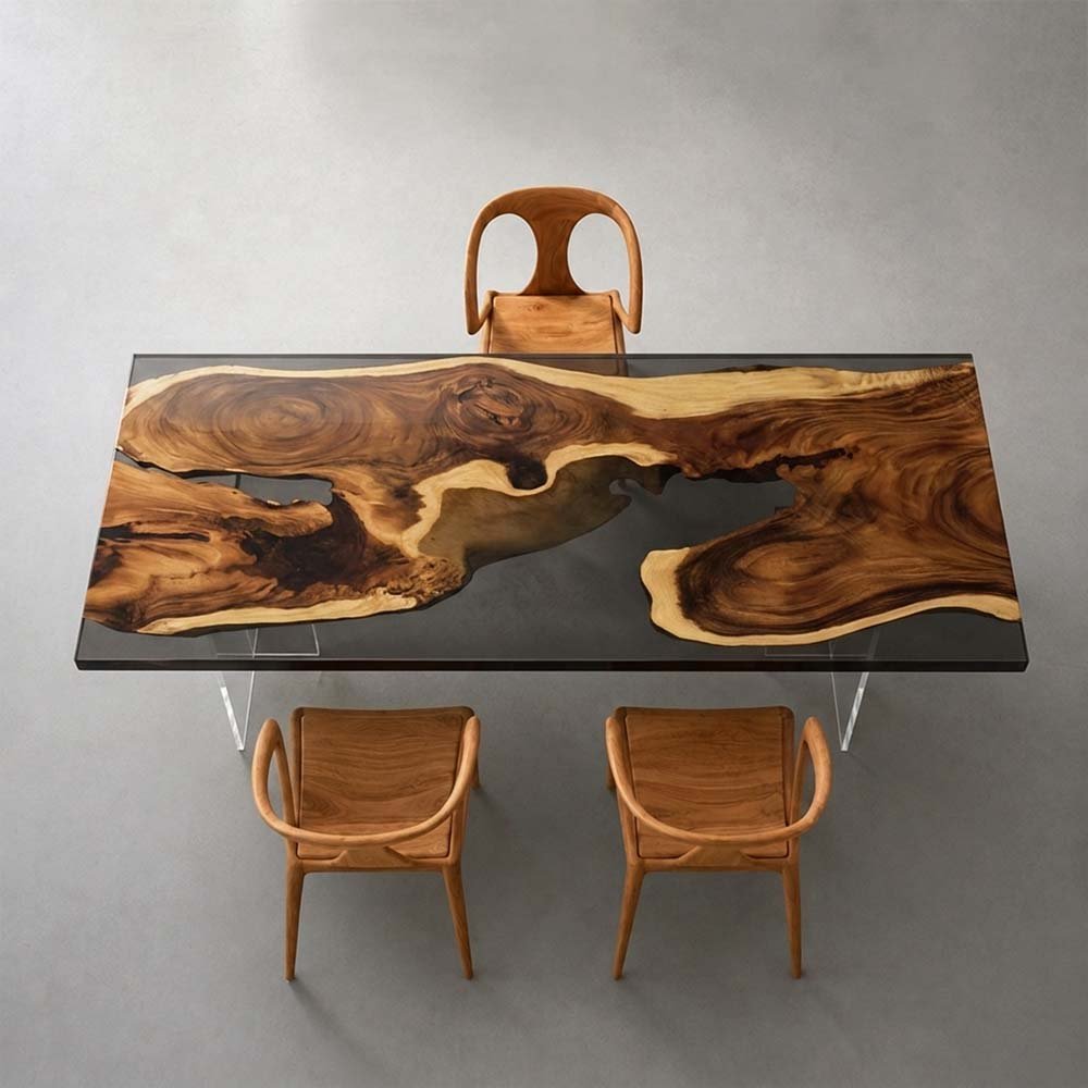 Elite Black resin Walnut Straight Edge Conference Table ECT-281 - Elitecustomtable
