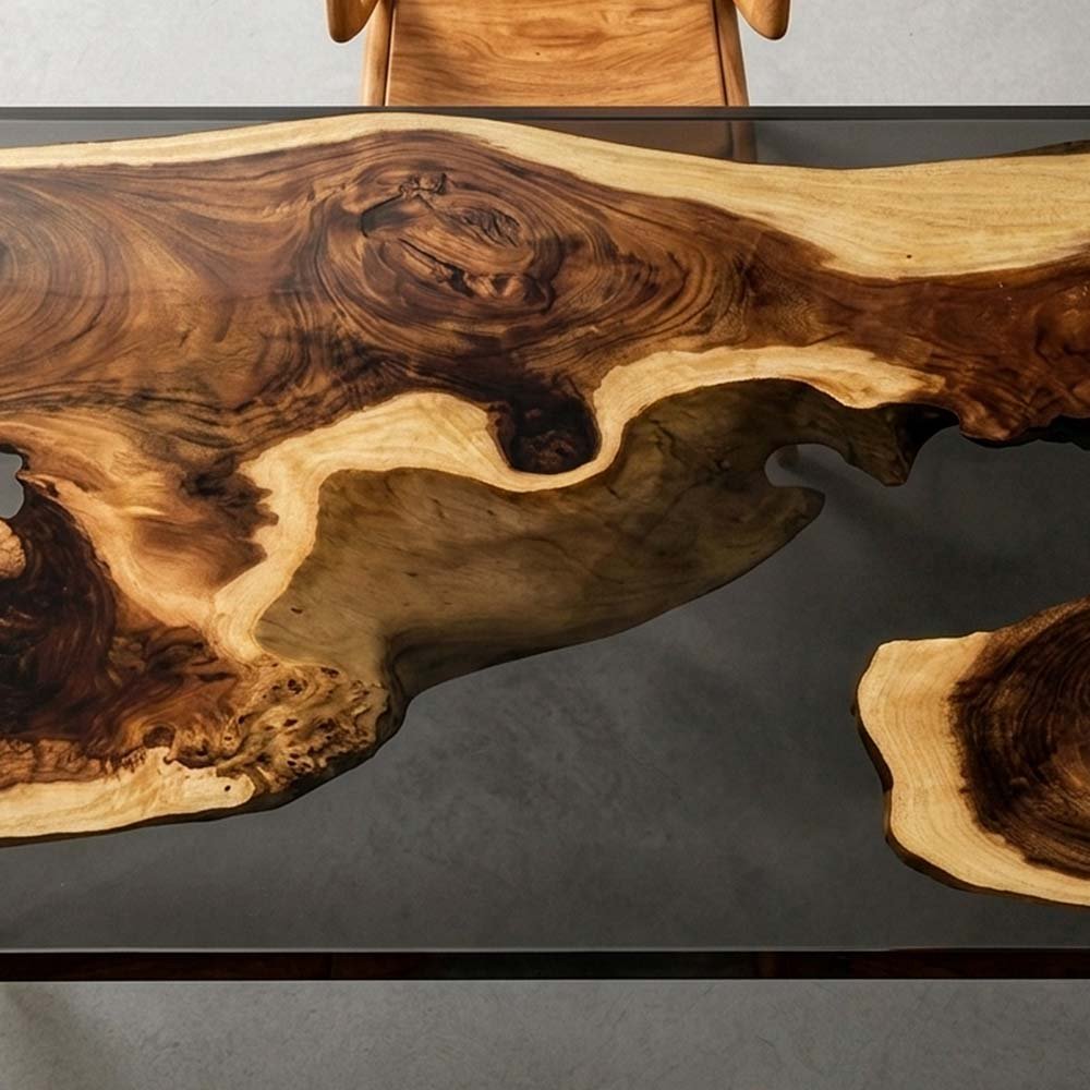 Elite Black resin Walnut Straight Edge Conference Table ECT-281 - Elitecustomtable