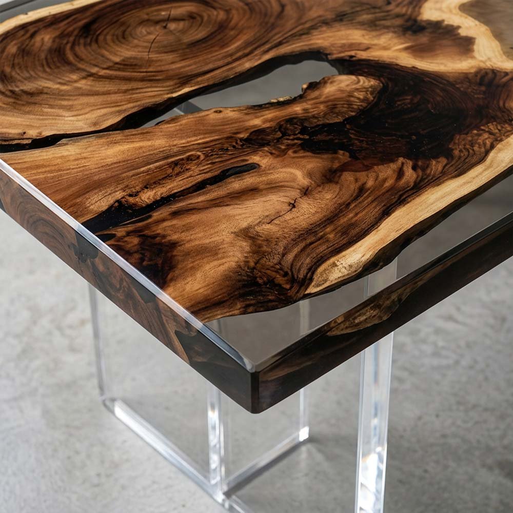 Elite Black resin Walnut Straight Edge Conference Table ECT-281 - Elitecustomtable