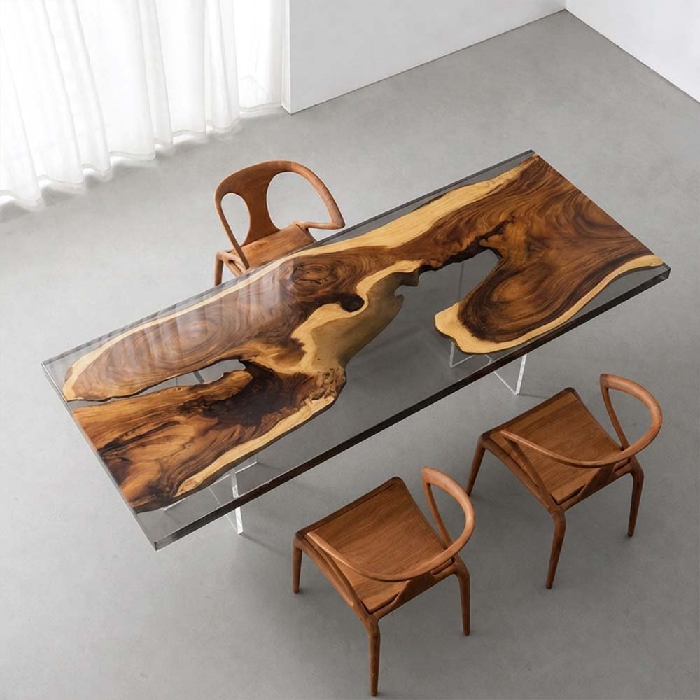 Elite Black resin Walnut Straight Edge Conference Table ECT-281 - Elitecustomtable