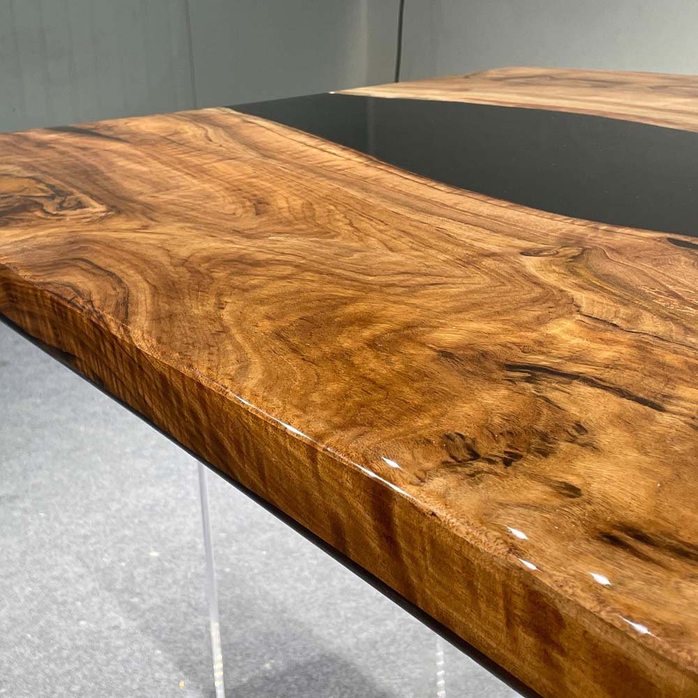 Elite Black Walnut & Black Resin Conference & Dining Table ECT - 206 - Elitecustomtable