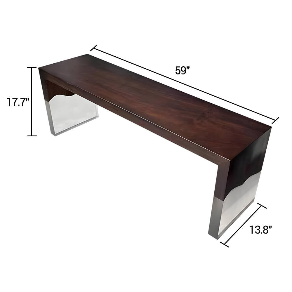 Elite Custom Black Walnut Epoxy Resin Bench ECB - 01 - Elitecustomtable