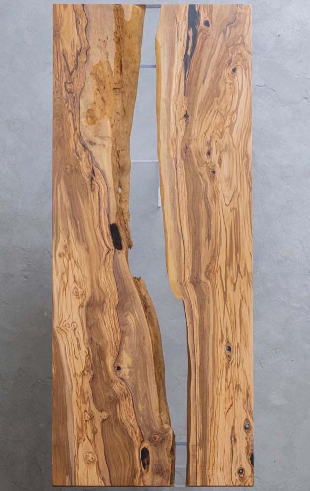 Elite Custom Live Edge Olive Clear Epoxy Resin Dining Table ECT - 21 - Elitecustomtable