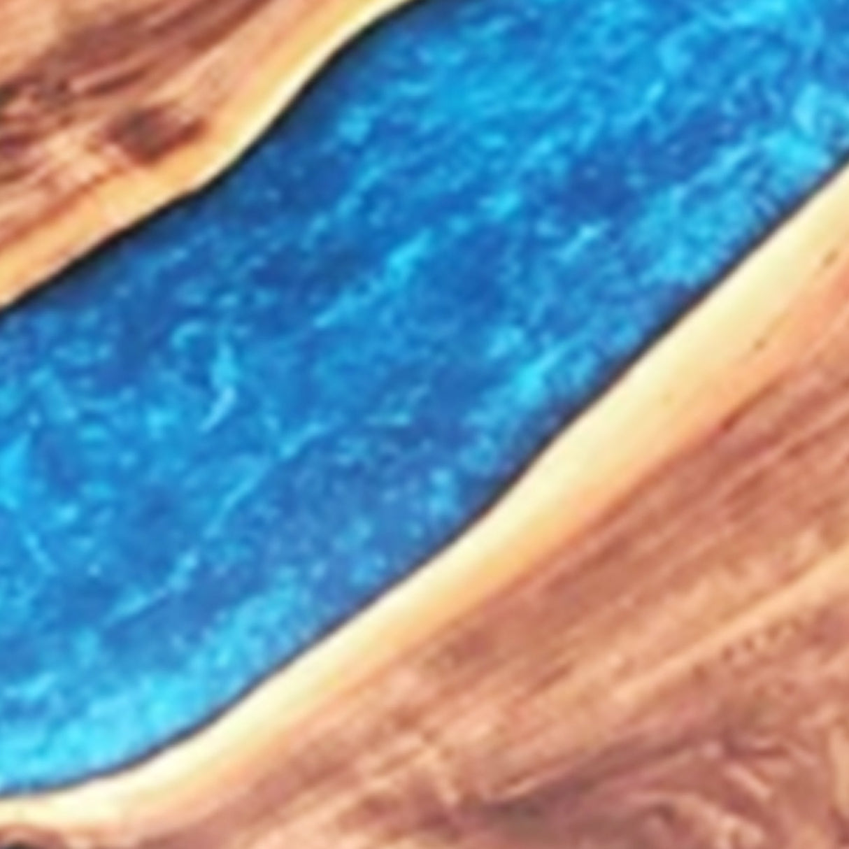 Elite Custom Live Edge Walnut Blue Epoxy Resin Dining Table ECT - 48 - Elitecustomtable