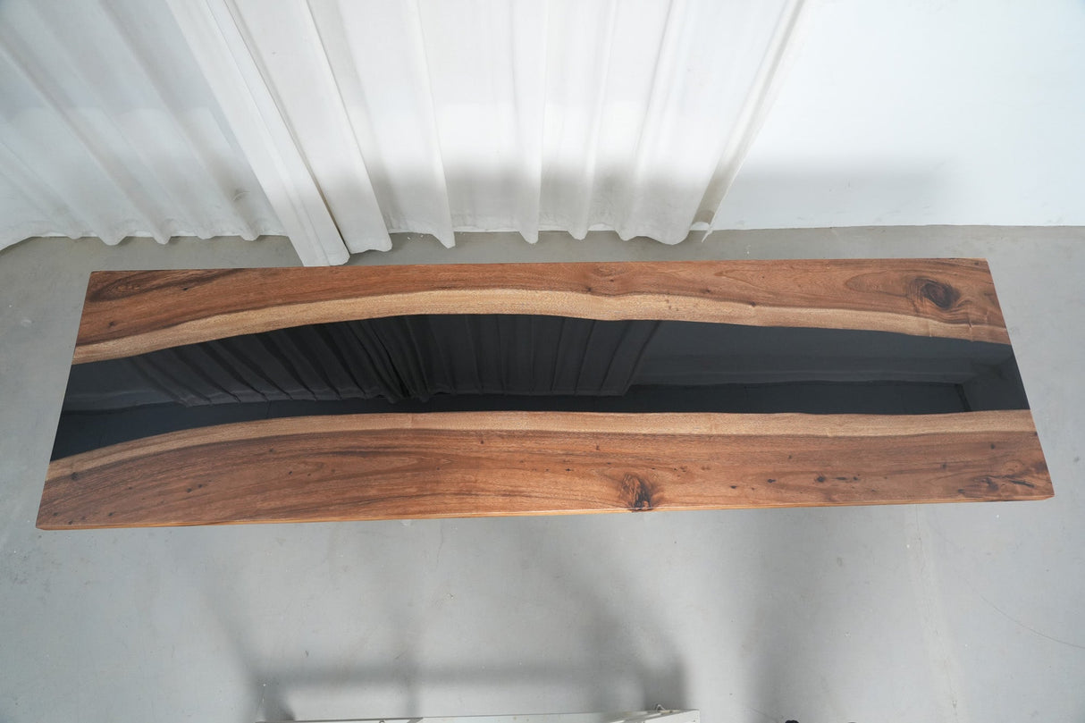 Elite Custom Walnut Black Epoxy Resin Conference & Dining Table ECT-18 - Elitecustomtable