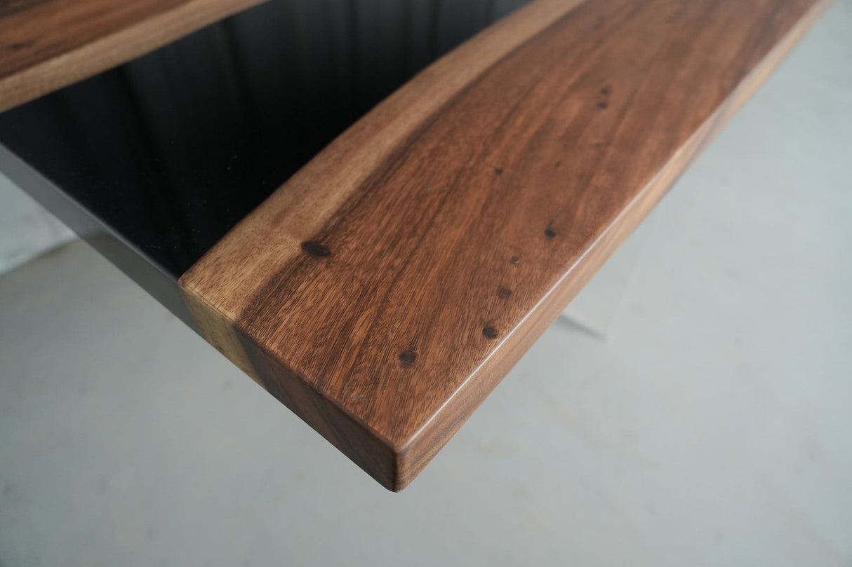 Elite Custom Walnut Black Epoxy Resin Conference & Dining Table ECT-18 - Elitecustomtable