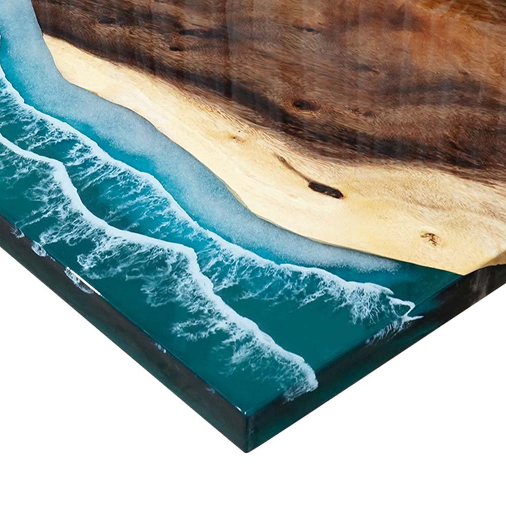 Elite Custom Walnut Blue Ocean Epoxy Dining Table ECT - 66 - Elitecustomtable