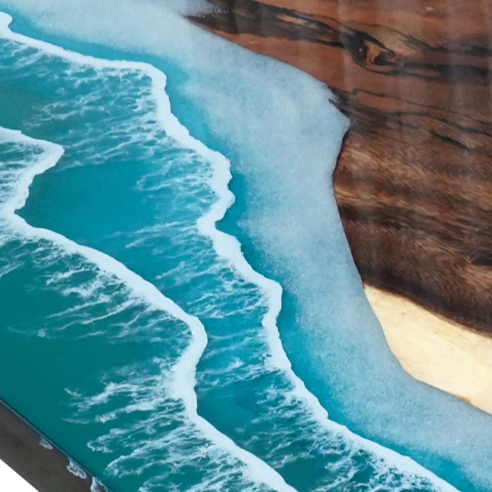 Elite Custom Walnut Blue Ocean Epoxy Dining Table ECT - 66 - Elitecustomtable