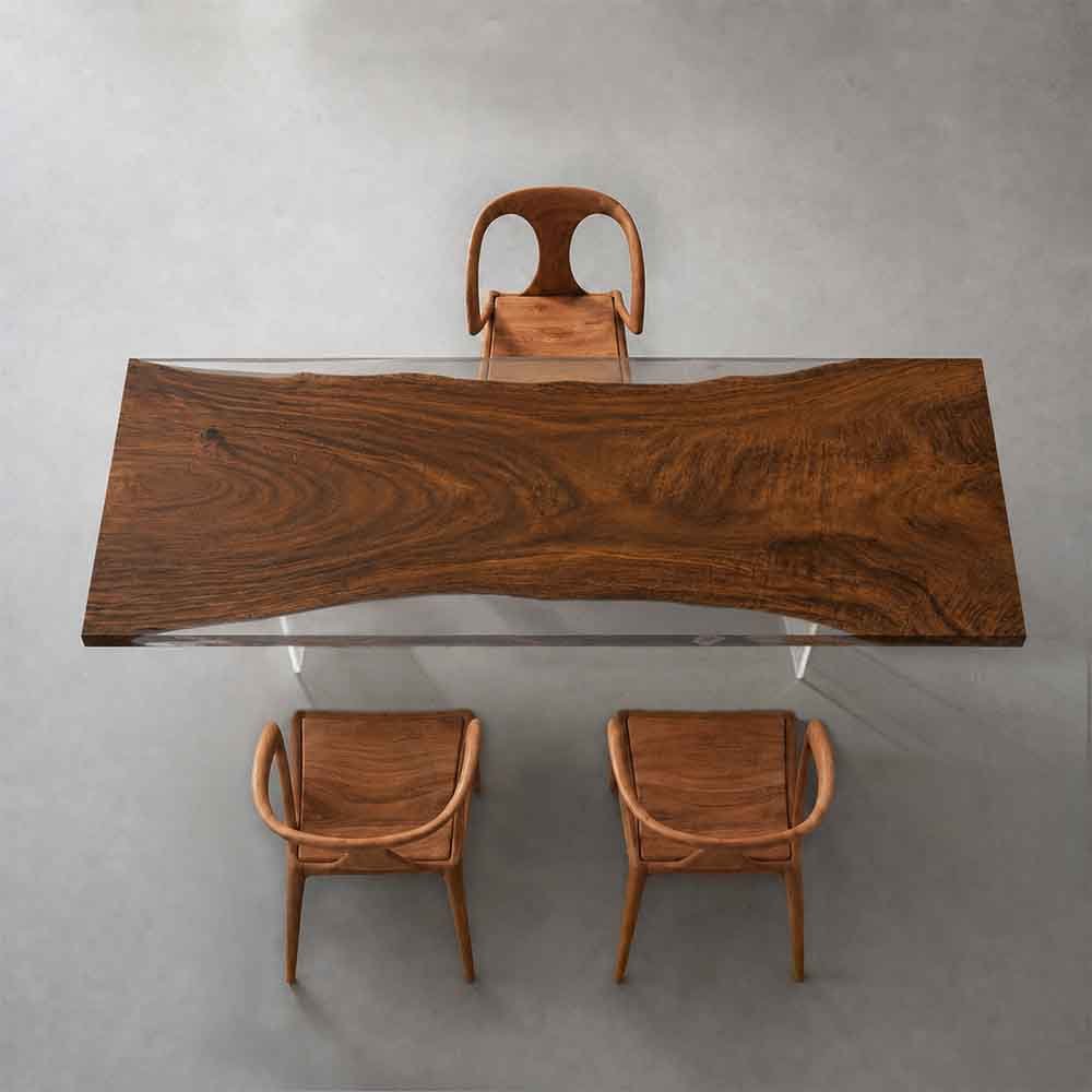 Elite Custom Walnut Epoxy Resin Conference Table ECT-32 - Elitecustomtable