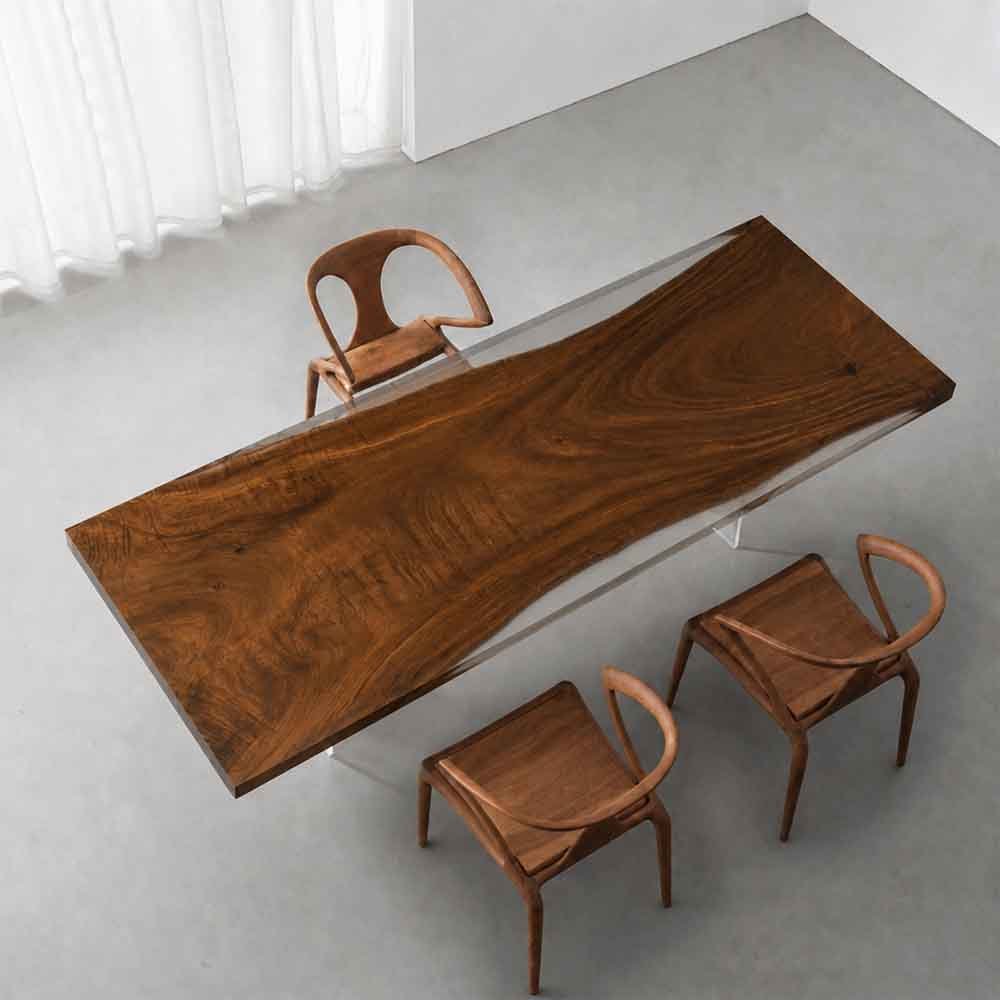 Elite Custom Walnut Epoxy Resin Conference Table ECT-32 - Elitecustomtable