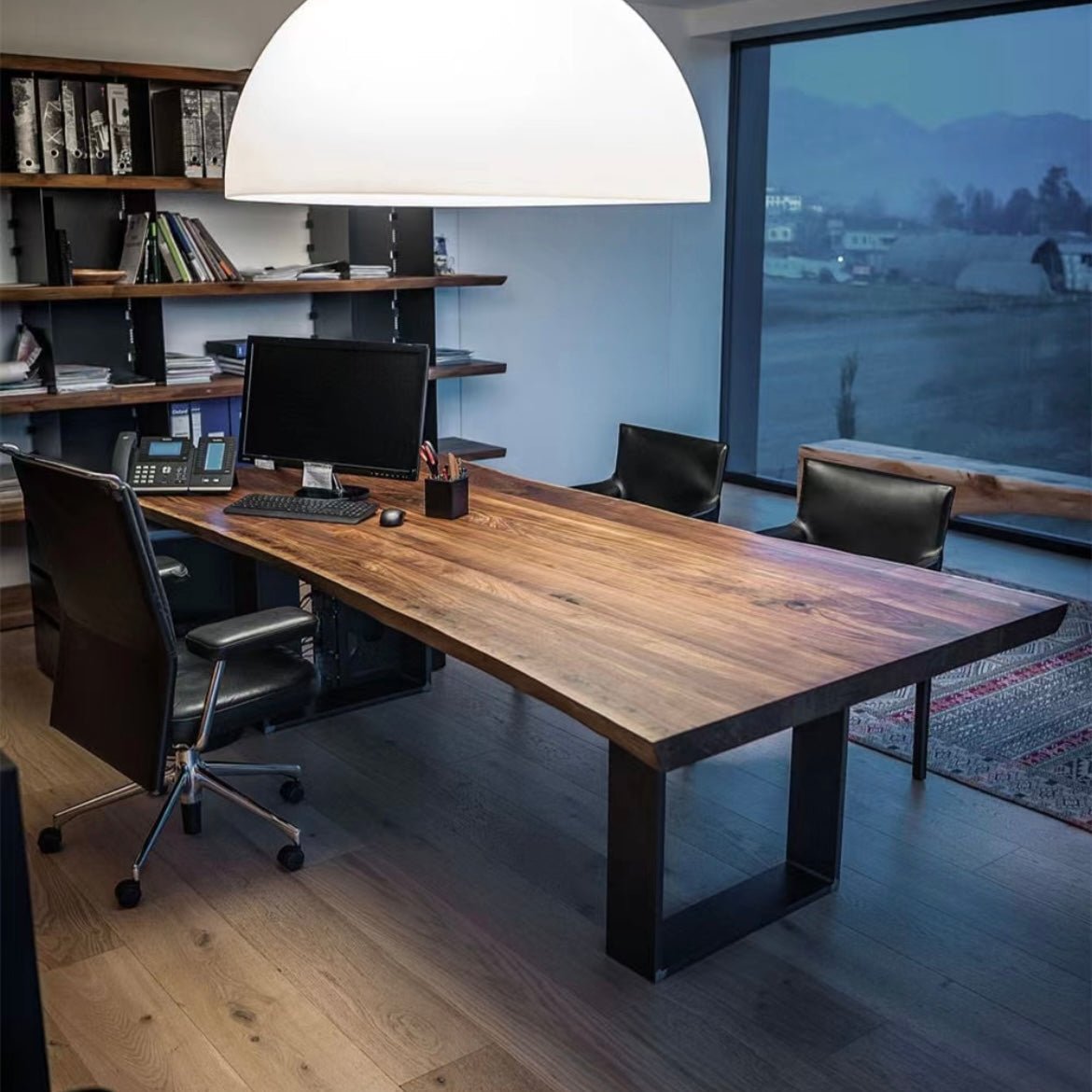 Elite Custom Wood Slab Office Table EWT - 03 - Elitecustomtable