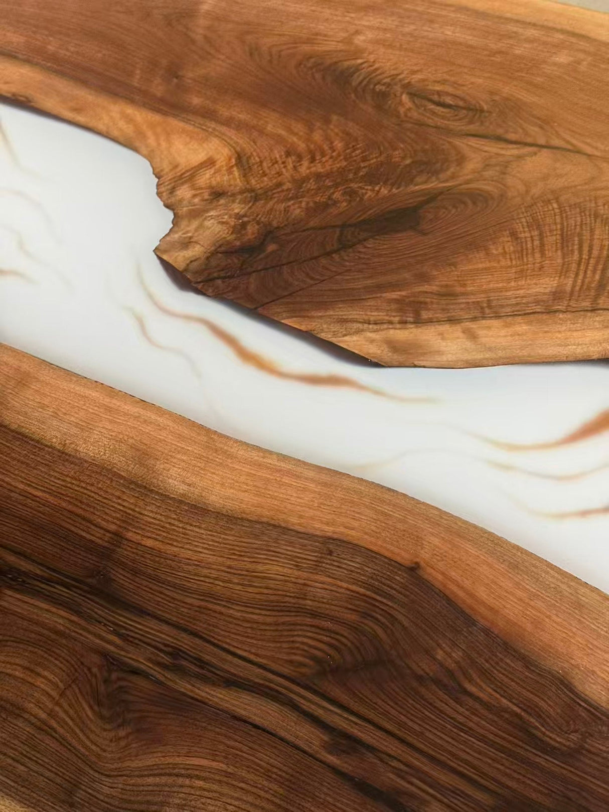 Elite Straight - Edge Black Walnut Conference Table with White Resin Inlay ECT-273 - Elitecustomtable