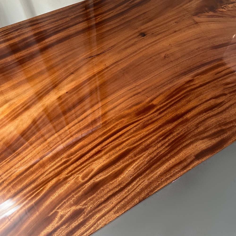 Elite Walnut Wood Dining Table with Blue Resin Filled Void ECT - 224 - Elitecustomtable