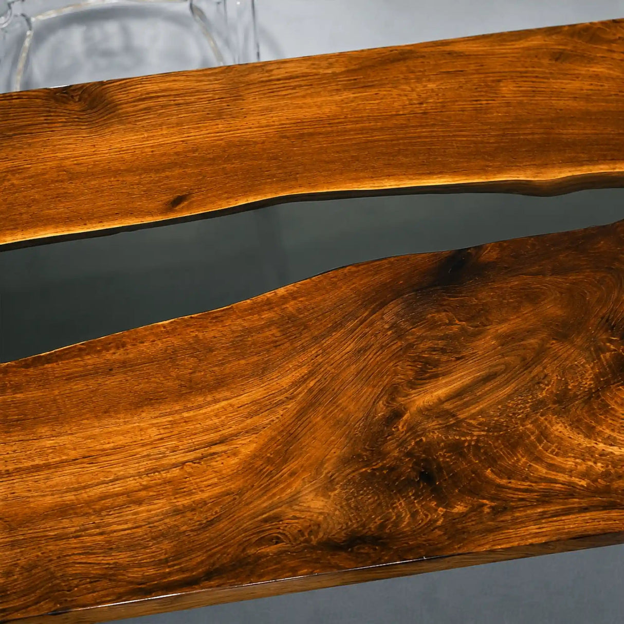 Elite Walnut Wood with Black Epoxy Resin Conference Table ECT-22 - Elitecustomtable