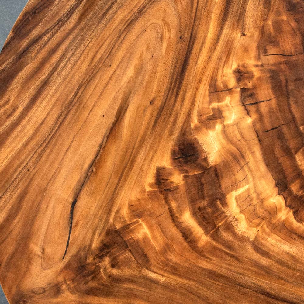 Elite Walnut Wood with Blue Epoxy Resin Round Coffee Table ECT - 172 - Elitecustomtable